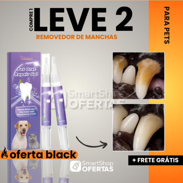 Gel Oral Repair™ - Gel Removedor de Manchas e Bactérias Dentárias Para Pet[COMPRE 1 - LEVE 2]