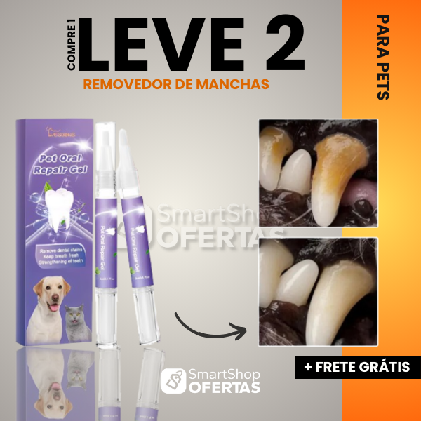 Gel Oral Repair™ - Gel Removedor de Manchas e Bactérias Dentárias Para Pet[COMPRE 1 - LEVE 2]