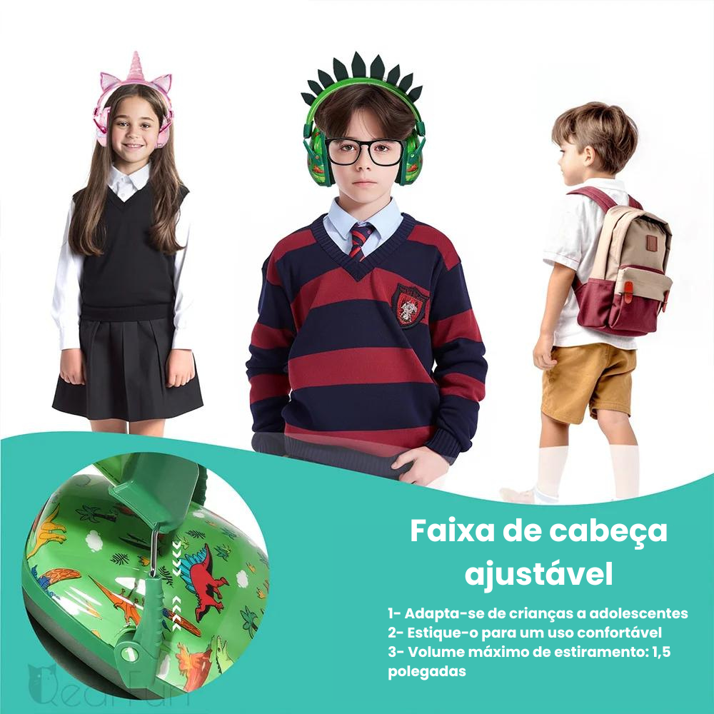 Abafador de Ruídos Infantil Smarts - Dinossauro & Unicórnio